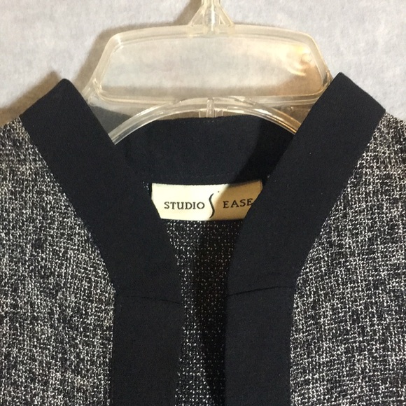 STUDIO EASE Embroidered Floral Spring Jacket Classic Design Open Front - Picture 3 of 16